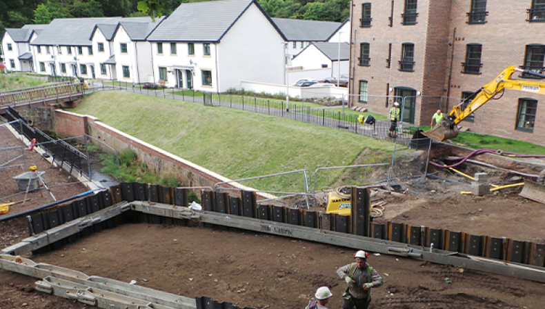 Double excavation in new residential area
